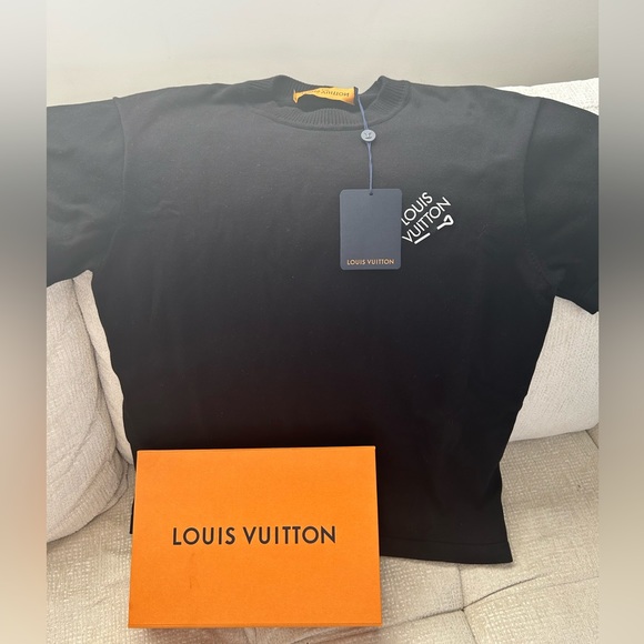 Louis Vuitton Black Mens Signature short-Sleeved T Shirt